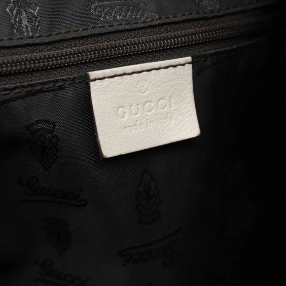 GUCCI GG Canvas Guccissima Hand Bag White Gold - Picture 14 of 16